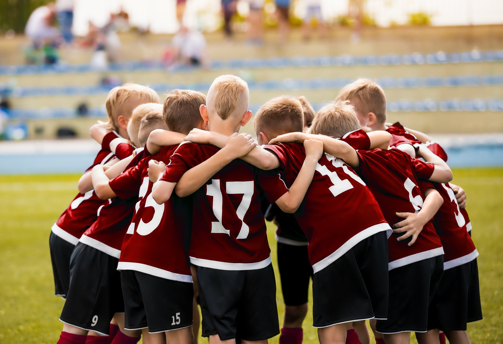 Children Playing Sports. Happy Kids Sports Team. Youth Sports Pl